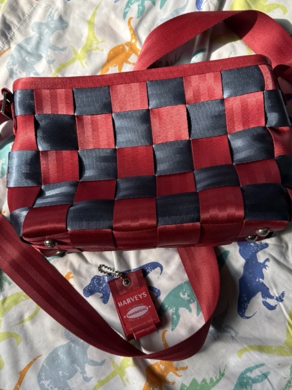 Harveys Grand Slam Convertible Tote. Crossbody Seatbelt Purse.